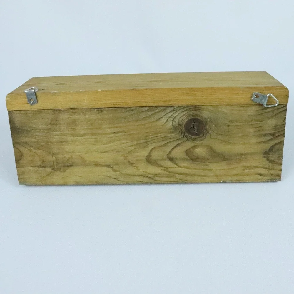Wooden Cottagecore Shelf with Blue Bow 2 Pegs Country Farmhouse Decor
